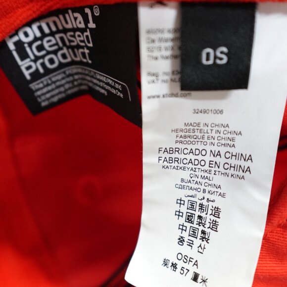 Formula 1 Hat Red Embroidered F1 Official Strapback - Picture 5 of 5